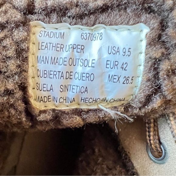 Earth Shoe Women’s 9.5 Stadium Boots Brown Suede Tie Shoes Rubber Heels Hiking - Picture 2 of 8